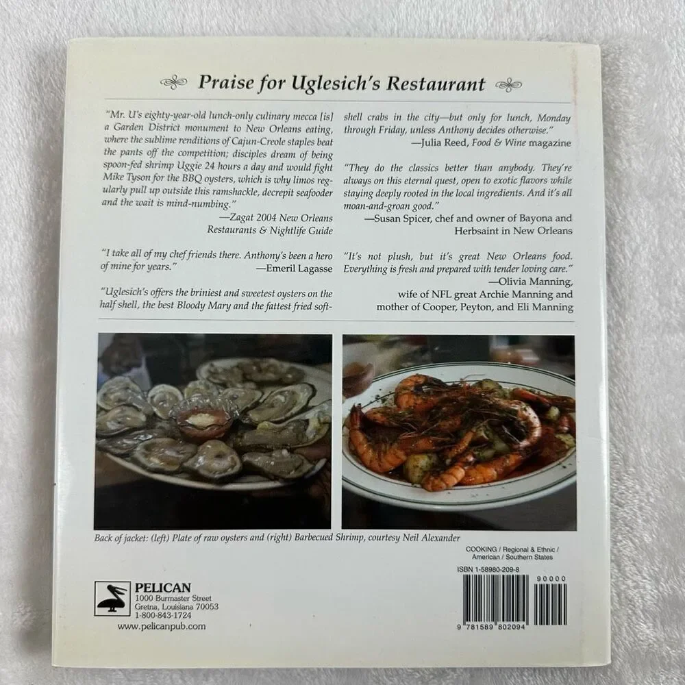 Uglesich's‎ Restaurant Cookbook By John Uglesichs Hardcover Recipe Book